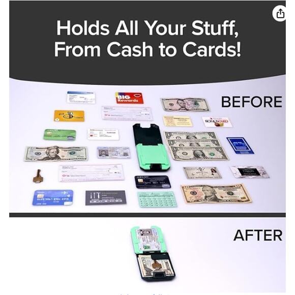 Slim Mint RFID-Blocking Wallet, Reach Cards & Cash with a Touch of a Button - Picture 4 of 5